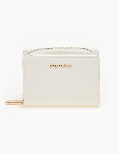 Γυναικείο πορτοφόλι με μαγνητικό κούμπωμα - Λευκό